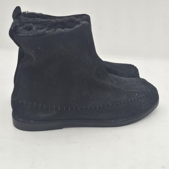 Steve Madden Tommy Suede Shearling Boots Black Size 6 - Picture 7 of 12